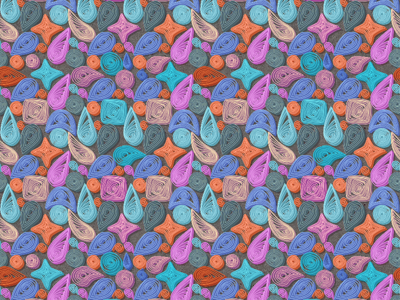 Seamless Quilling Pattern