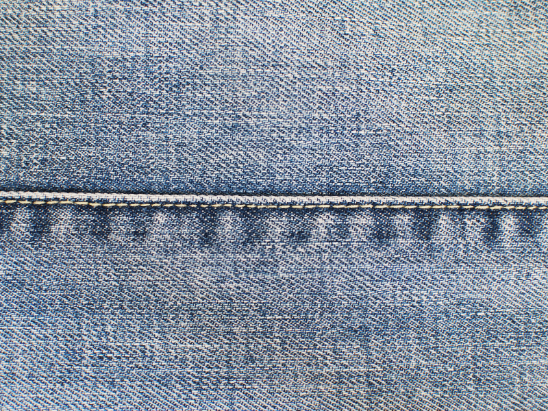 Blue Jeans Stitched Seam Texture Free