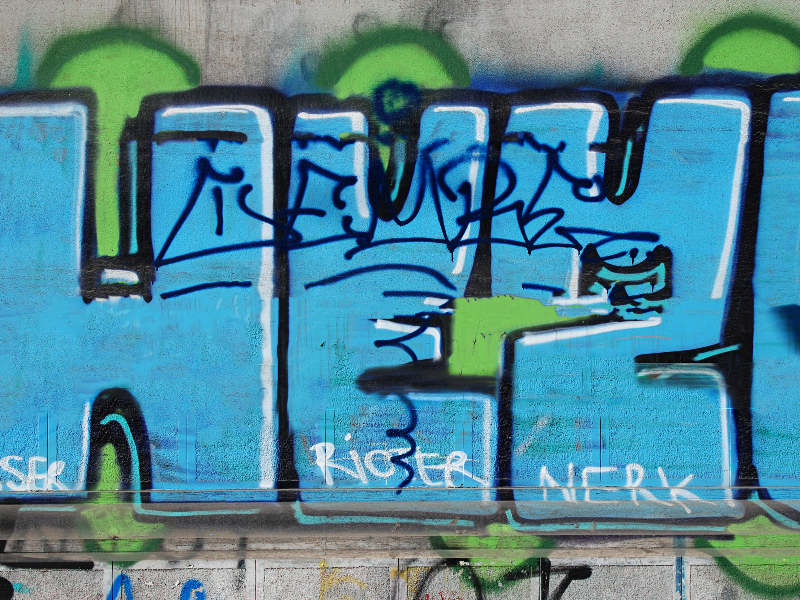 Urban Graffiti Font On Grunge Wall Texture