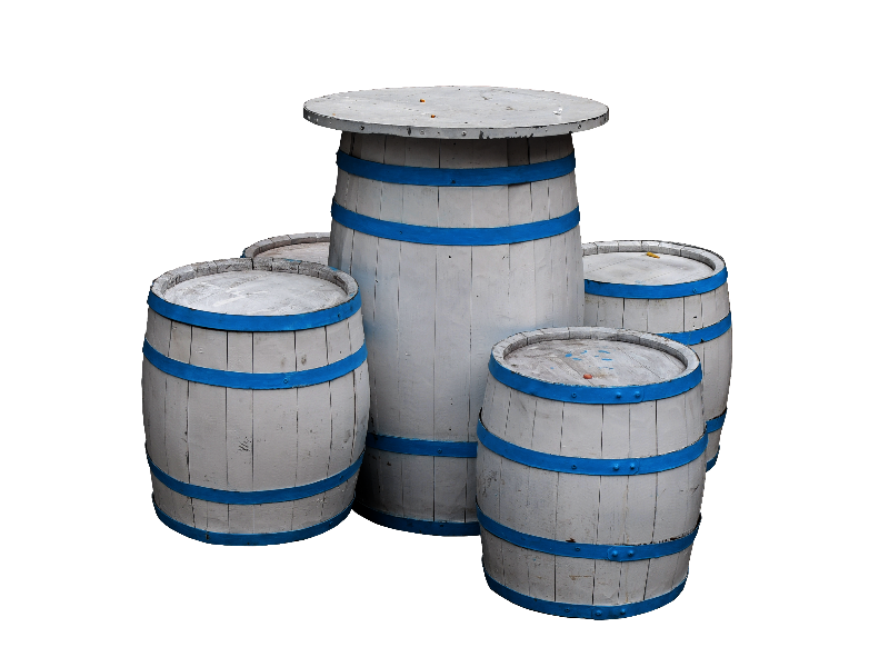 White Wood Barrels PNG